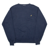NAUTICA Mens Jumper Blue Tight Knit L
