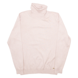 CALVIN KLEIN Womens Jumper Pink Roll Neck Tight Knit XL