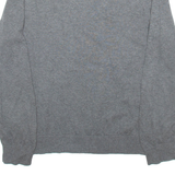 NAUTICA Mens Jumper Grey V-Neck Tight Knit L