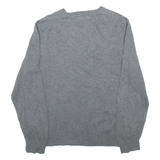 NAUTICA Mens Jumper Grey V-Neck Tight Knit L