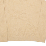NAUTICA Mens Jumper Beige V-Neck Tight Knit XL