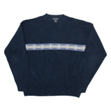 NAUTICA Mens Jumper Blue Tight Knit S