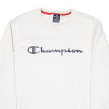 CHAMPION Womens Sweatshirt White L