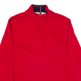 TOMMY HILFIGER GOLF Womens Sweatshirt Red 1/4 Zip M