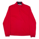 TOMMY HILFIGER GOLF Womens Sweatshirt Red 1/4 Zip M