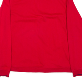 TOMMY HILFIGER GOLF Womens Sweatshirt Red 1/4 Zip M