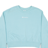 CHAMPION Cropped Womens Sweatshirt Blue S