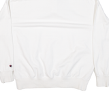 CHAMPION Womens Sweatshirt White 1/4 Zip S