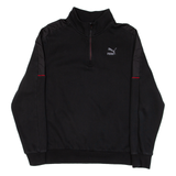 PUMA Mens Sweatshirt Black 1/4 Zip XL