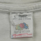 Chimpanzee Thinking Print Fruit Of The Loom Graphic T-Shirt - Large White Cotton