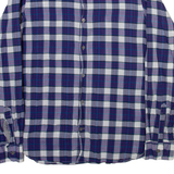 GAP Mens Shirt Blue Check Long Sleeve S