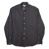 REISS Mens Plain Shirt Grey Long Sleeve L