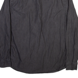 REISS Mens Plain Shirt Grey Long Sleeve L