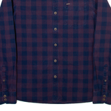 DIESEL Mens Shirt Blue Check Long Sleeve M