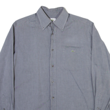 LACOSTE Mens Plain Shirt Grey Long Sleeve M