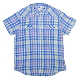 WRANGLER Mens Shirt Blue Check L