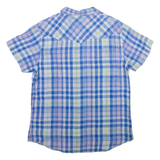WRANGLER Mens Shirt Blue Check L