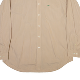 TOMMY HILFIGER Mens Shirt Beige Check Long Sleeve L