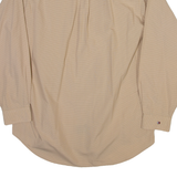 TOMMY HILFIGER Mens Shirt Beige Check Long Sleeve L