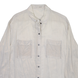 MARC CAIN Womens Plain Shirt Grey Viscose Long Sleeve L