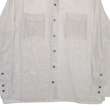 MARC CAIN Womens Plain Shirt Grey Viscose Long Sleeve L