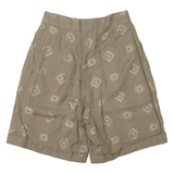 JACQUES FATH Pleated Womens Casual Shorts Green Relaxed 90s XS W26