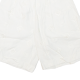 JACQUES FATH Pleated Womens Casual Shorts White Relaxed 90s XXS W24