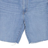 LEVI'S 724 High Rise Cut Off Womens Denim Shorts Blue Slim M W29