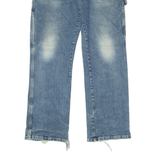 DICKIES Carpenter Mens Jeans Blue Regular Straight Stone Wash W34 L30