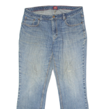 DICKIES Womens Jeans Blue Relaxed Bootcut Stone Wash W34 L28