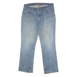 DICKIES Womens Jeans Blue Relaxed Bootcut Stone Wash W34 L28
