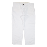 DICKIES Carpenter Workwear Mens Trousers White Regular Straight W40 L30