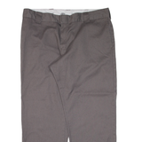 DICKIES Low Workwear Mens Trousers Grey Regular Straight W38 L30