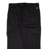 DICKIES Cargo Workwear Mens Trousers Black Relaxed Straight W38 L26