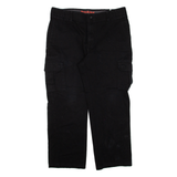 DICKIES Cargo Workwear Mens Trousers Black Relaxed Straight W38 L27