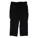 DICKIES Cargo Workwear Mens Trousers Black Relaxed Straight W38 L27