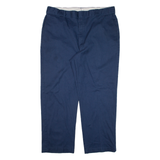 DICKIES Workwear Mens Trousers Blue Regular Straight W42 L30