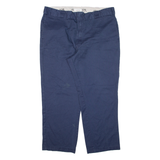 DICKIES 874 Workwear Mens Trousers Blue Regular Straight W37 L25