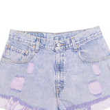 LEVI'S Cut Off Distressed 560 Womens Denim Shorts Blue M W32