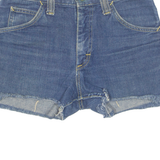 LEE Cut Off Womens Denim Shorts Blue 90s S W28
