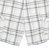 NAUTICA Mens Cargo Shorts Cream Check L W36
