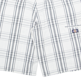 DICKIES Mens Chino Shorts White Check XL W37
