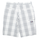 DICKIES Mens Chino Shorts White Check XL W37