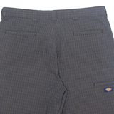 DICKIES Mens Chino Shorts Black Check L W36