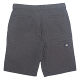 DICKIES Mens Chino Shorts Black Check L W36