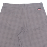 DICKIES Mens Chino Shorts Grey Check M W34