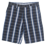 DICKIES Mens Chino Shorts Black Check L W36
