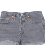 LEVI'S Cut Off 501 Premium E Womens Denim Shorts Black S W28