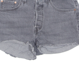 LEVI'S Cut Off 501 Premium E Womens Denim Shorts Black S W28