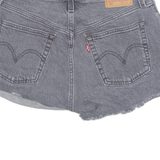 LEVI'S Cut Off 501 Premium E Womens Denim Shorts Black S W28